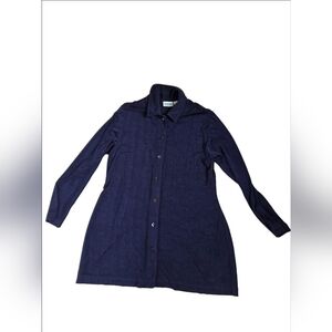♥️Chico's Travelers Button Down Dark Purple Shirt Chico's Size 2/US L